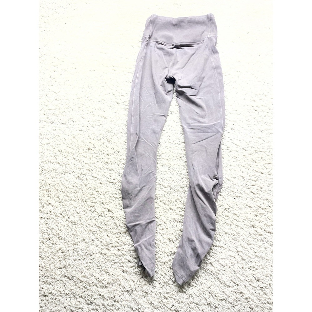 LULULEMON Inner Glow Tight Washed Half Moon Size 4 Practice Cotton High Rise EUC